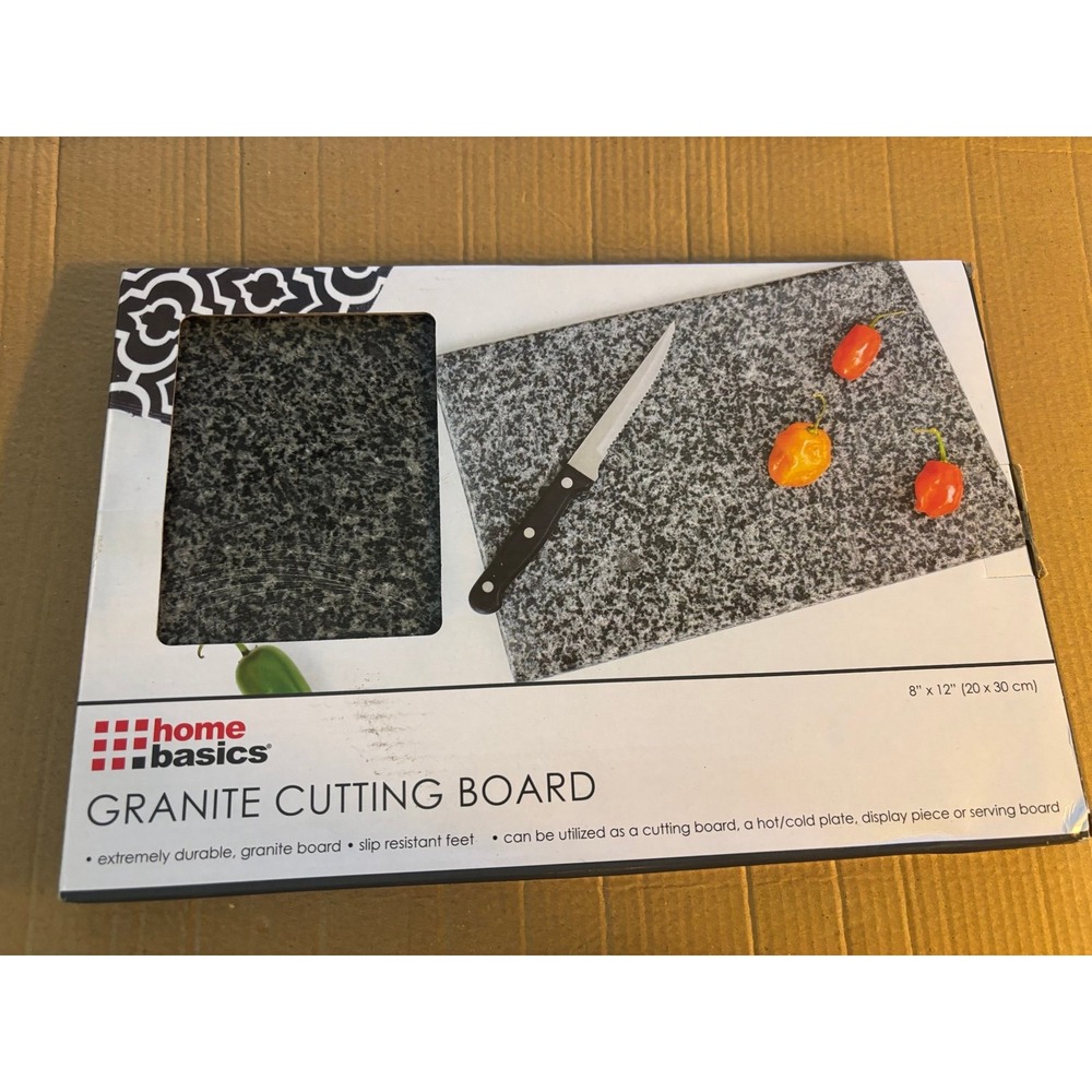 Home Basics Heavy Granite cutting board 12 X 8 New In Box